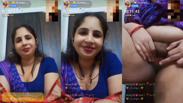 MMS of Desi Wife Popping Big Boobs Out of Saree on Live Cam