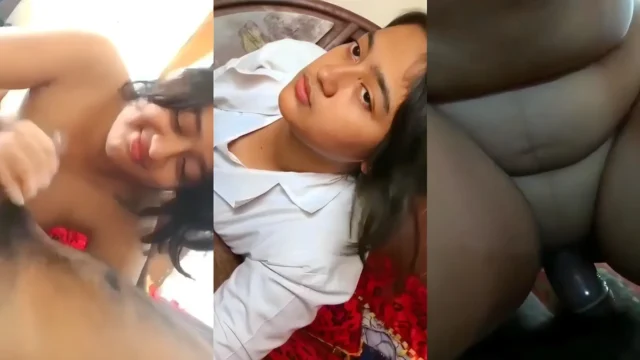 Innocent GF Sex Tape Sloppy Blowjob and Cock Riding
