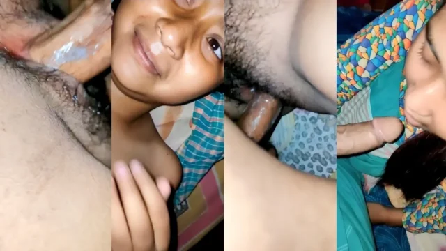 Desi GF Gives Sloppy Blowjob and Gets Creamy Pussy Fucked Hard