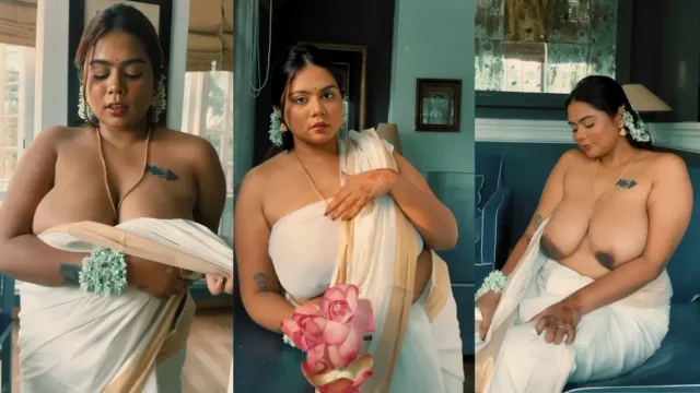 Famous Bengali Influencer Oasi Das MMS Teasing Saree and Huge Boobs