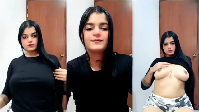Viral MMS: Desi Girlfriend Lifts Her T-Shirt To Flash Her Perfect Boobs On Cam