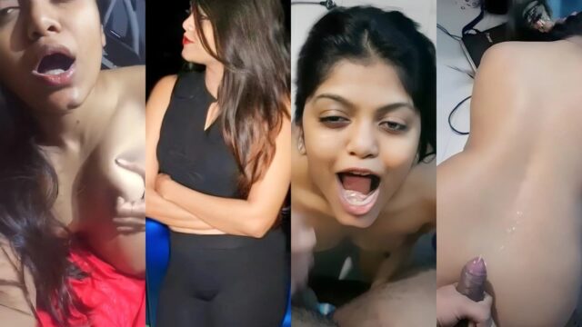 Horny desi girlfriend gets tight pussy pounded and takes a huge facial cumshot