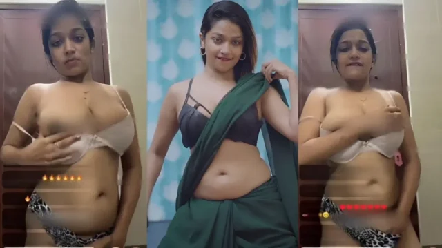 Tamil actress Lavanya Manickam MMS shows huge boobs with hard pink nipples live