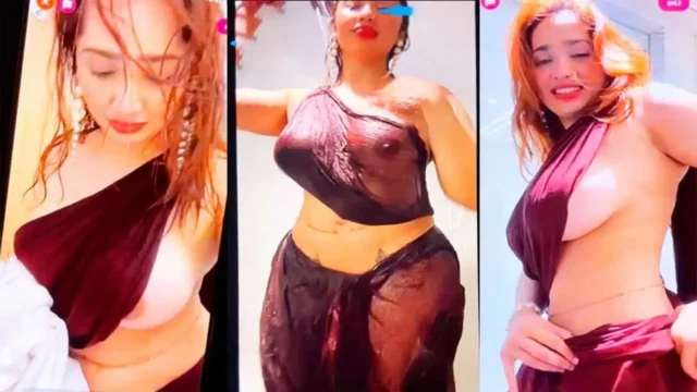 Aditi Mistry Nude Big Boobs Hard Nipples Wet Saree Live Sex Video