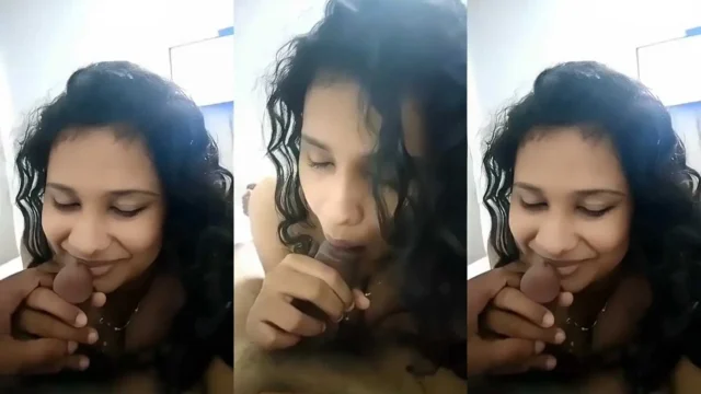 MMS of Curly Hair Mallu Girlfriend Sucking Boyfriend's Cock and Swallowing Cum