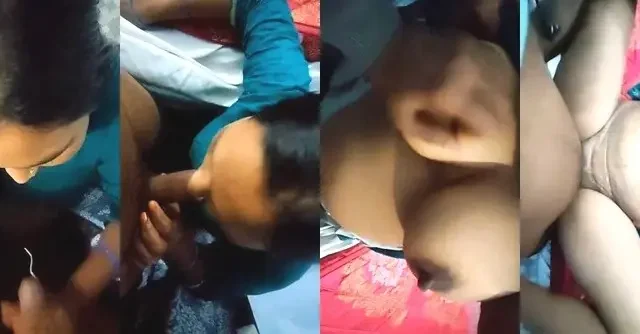 Horny Desi Bhabhi Gives Sloppy Blowjob and Gets Wet Pussy Fucked Hard