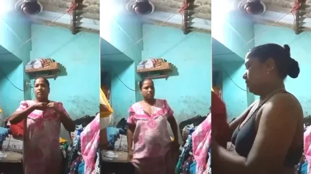 Desi Bhabhi's Huge Boobs Exposed in Clothes Changing MMS