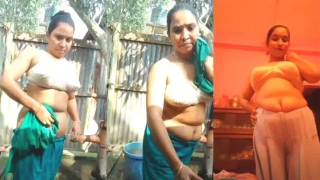 Village Bhabhi Nude Bath Video Huge Boobs and Big Ass Exposed Outdoors