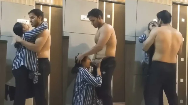 Desi GF Blowjob Standing Fucked Hard Homemade Sex