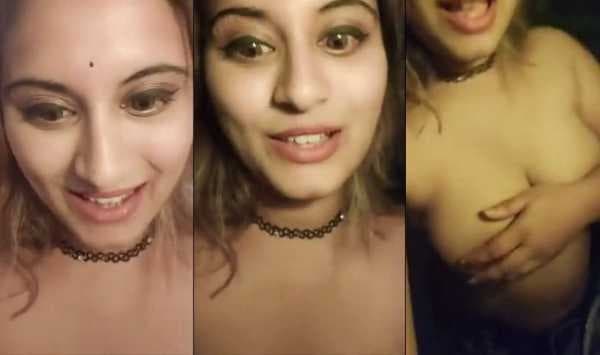 Desi GF Nude Video Her Huge Boobs Dark Nipples Tease