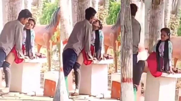 MMS of Desi Teen GF Getting Fucked Hard in a Public Park