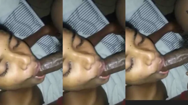 Desi Tamil Slim Girlfriend Sloppy Deepthroat Blowjob MMS Video
