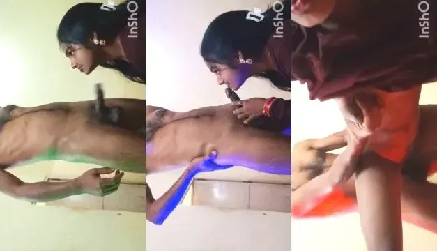 Desi Village Wife with Big Tits Sloppy Blowjob and Hard Fuck