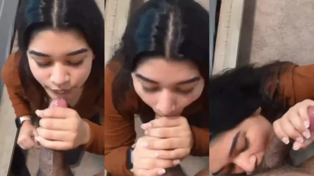 MMS of Cute Nepali Girlfriend Giving Sloppy Blowjob and Handjob