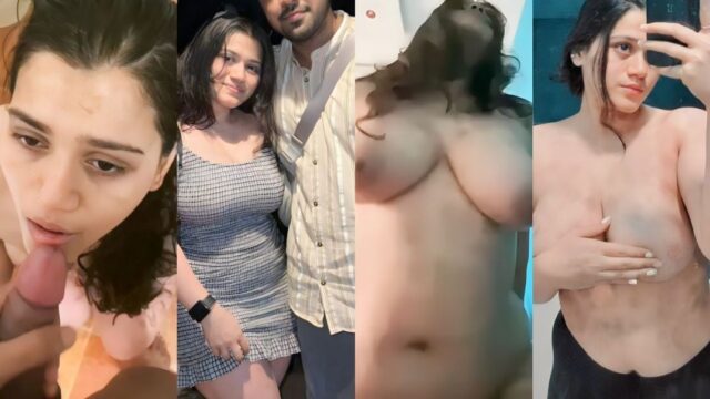 Beautiful BBW Submissive Rich Wife Blowjob Rough Ass Fucking with Lover after Marriage MMS